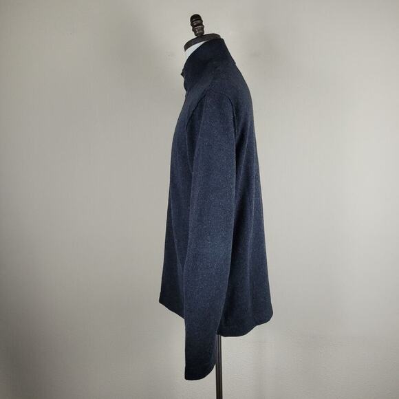 Banana Republic Sweater Mens Large Charcoal Gray Cashmere Luxury Blend Collared - Picture 5 of 10